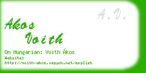 akos voith business card